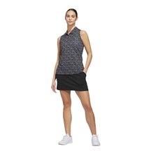 Adidas Ultimate365 All Over Print Sleeveless Damen Poloshirt, schwarz