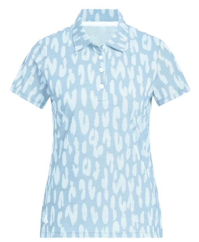 Adidas Ultimate365 Jacquard Damen Poloshirt, blau/weiss