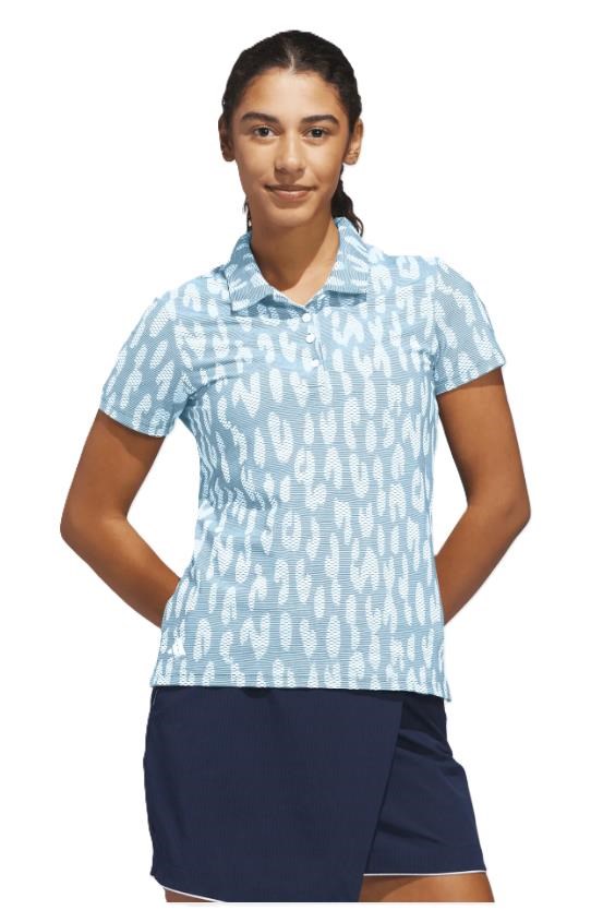 Adidas Ultimate365 Jacquard Damen Poloshirt, blau/weiss