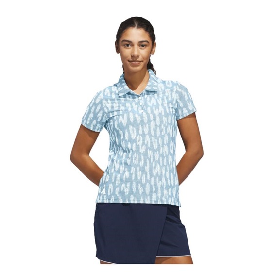 Adidas Ultimate365 Jacquard Damen Poloshirt, blau/weiss
