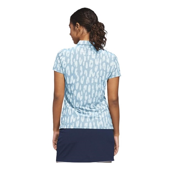 Adidas Ultimate365 Jacquard Damen Poloshirt, blau/weiss