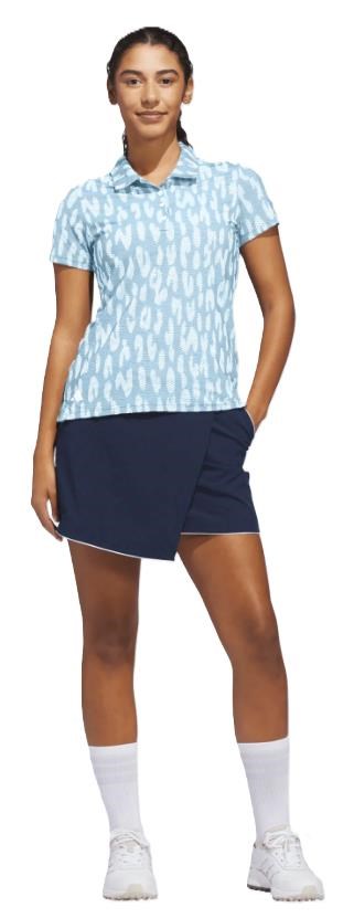 Adidas Ultimate365 Jacquard Damen Poloshirt, blau/weiss