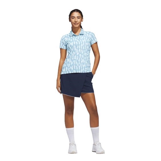 Adidas Ultimate365 Jacquard Damen Poloshirt, blau/weiss