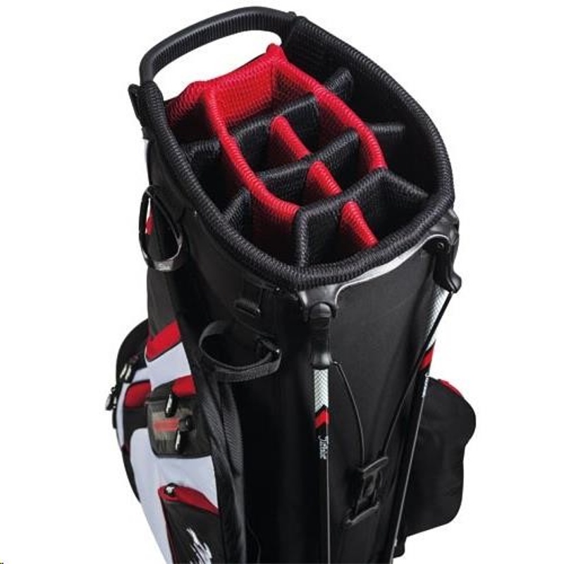 Titleist 14-Way Premium Stand Bag, schwarz/weiss/rot
