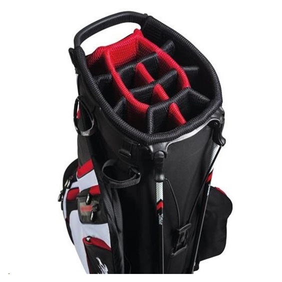 Titleist 14-Way Premium Stand Bag, schwarz/weiss/rot