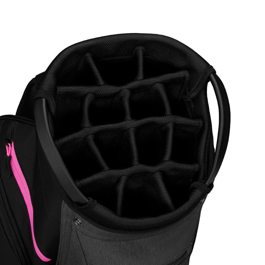 TaylorMade Cart Lite Cartbag, schwarz/grau neon rosa