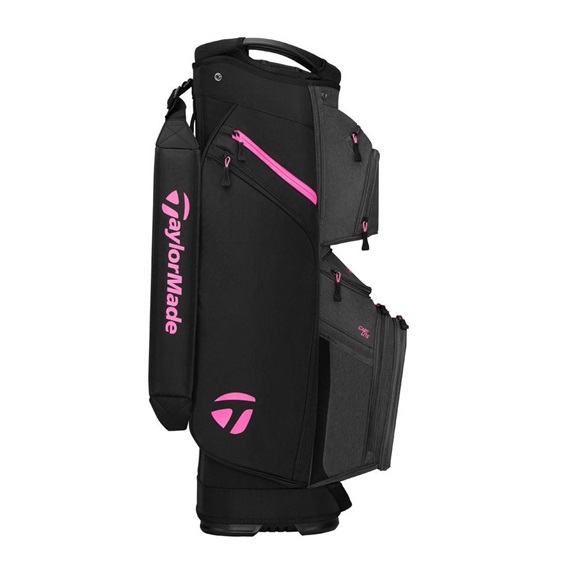 TaylorMade Cart Lite Cartbag, schwarz/grau neon rosa