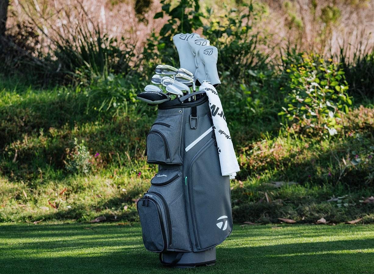 TaylorMade Cart Lite Cartbag, schwarz/grau neon rosa