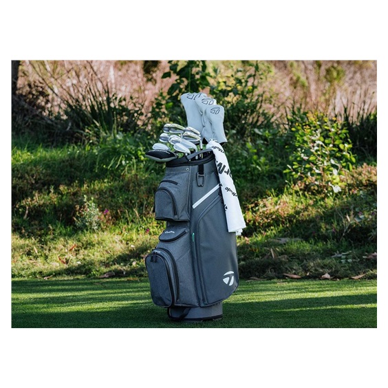 TaylorMade Cart Lite Cartbag, schwarz/grau neon rosa