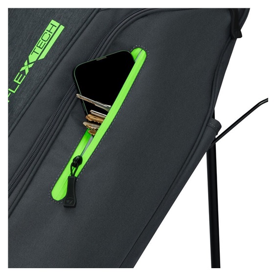 TaylorMade FlexTech Standbag, grau/neongrün