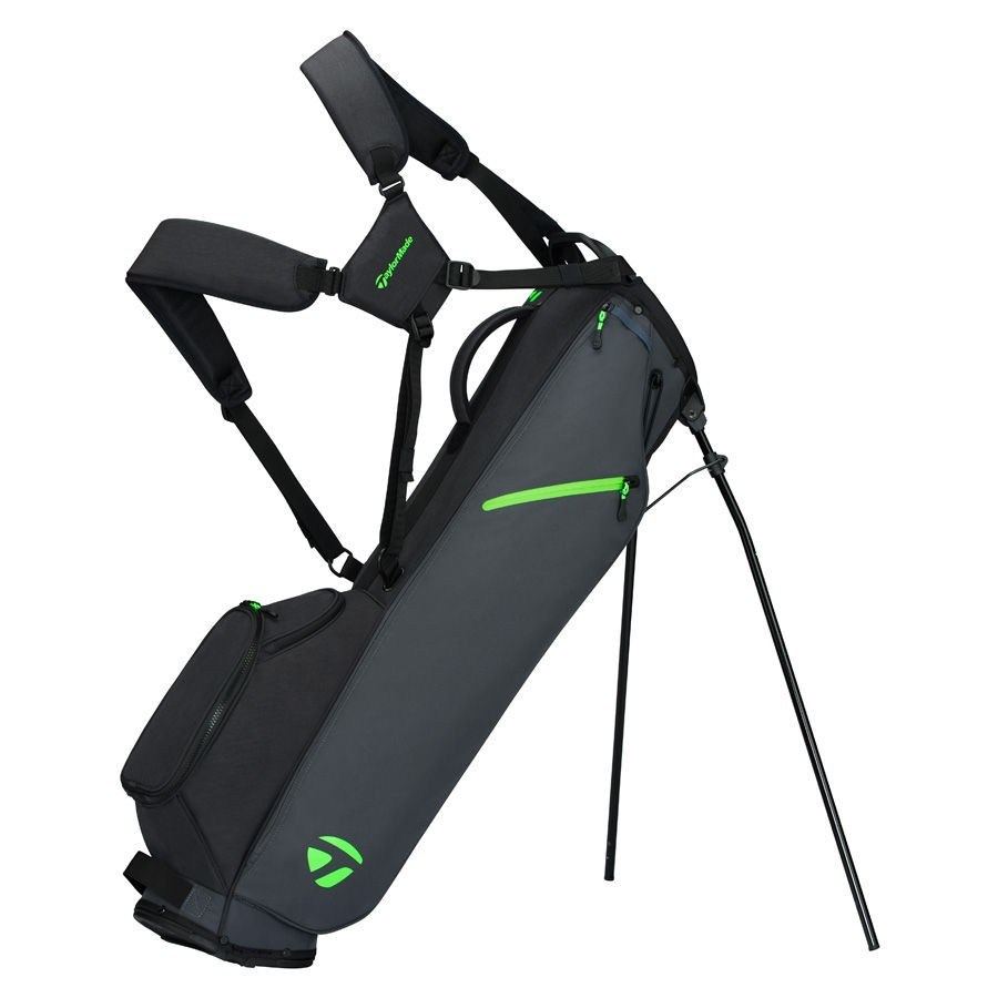 TaylorMade Flextech Carry Standbag, grau/schwarz/neongrün