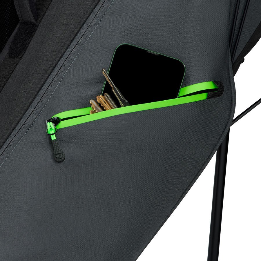 TaylorMade Flextech Carry Standbag, grau/schwarz/neongrün