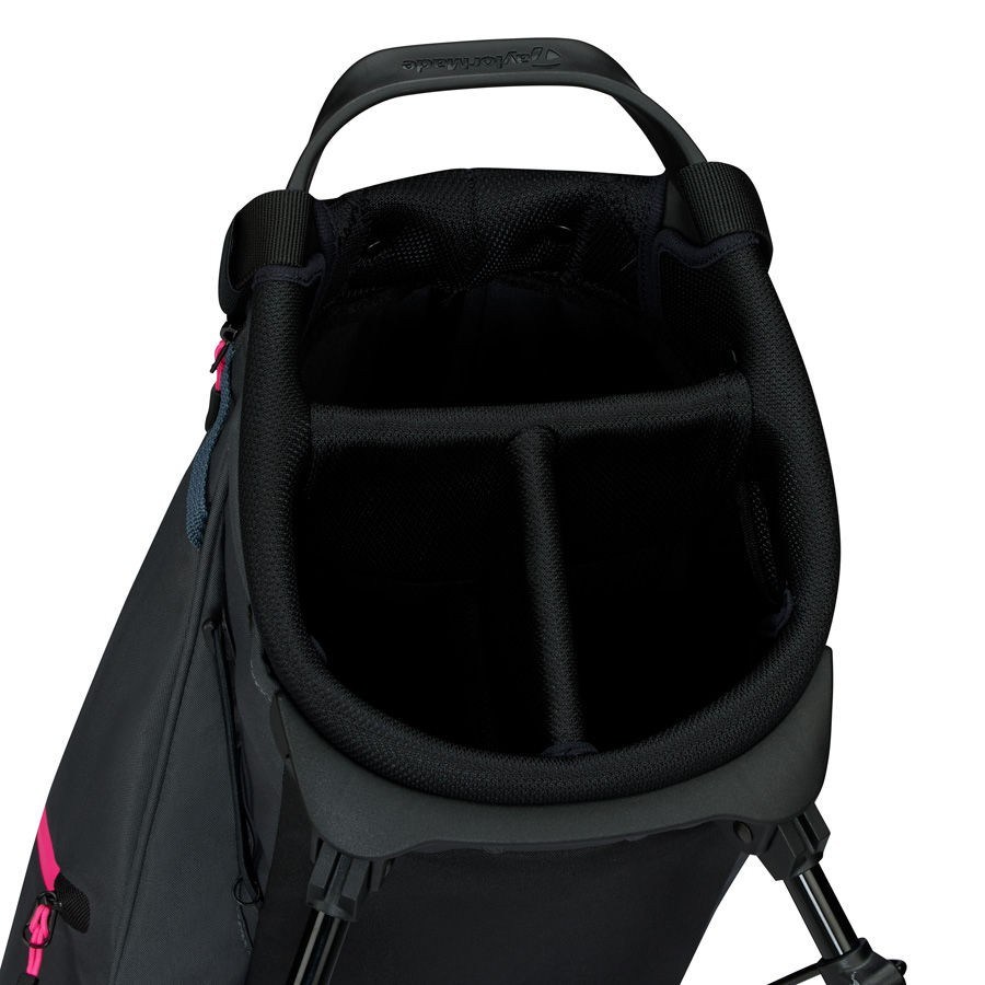 TaylorMade Flextech Carry Standbag, grau/neonrosa