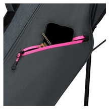 TaylorMade Flextech Carry Standbag, grau/neonrosa
