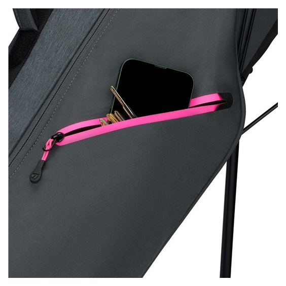 TaylorMade Flextech Carry Standbag, grau/neonrosa