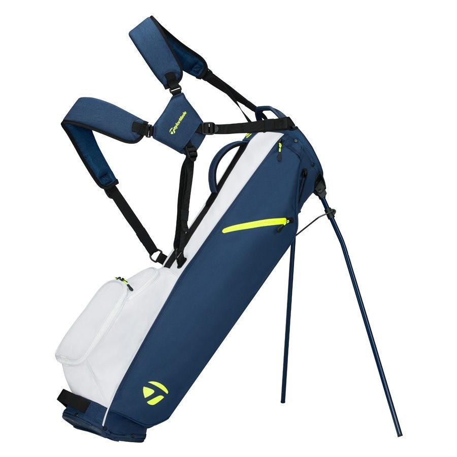 TaylorMade Flextech Carry Standbag, blau/weiss/limette