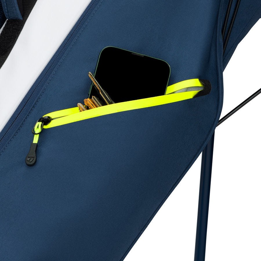 TaylorMade Flextech Carry Standbag, blau/weiss/limette