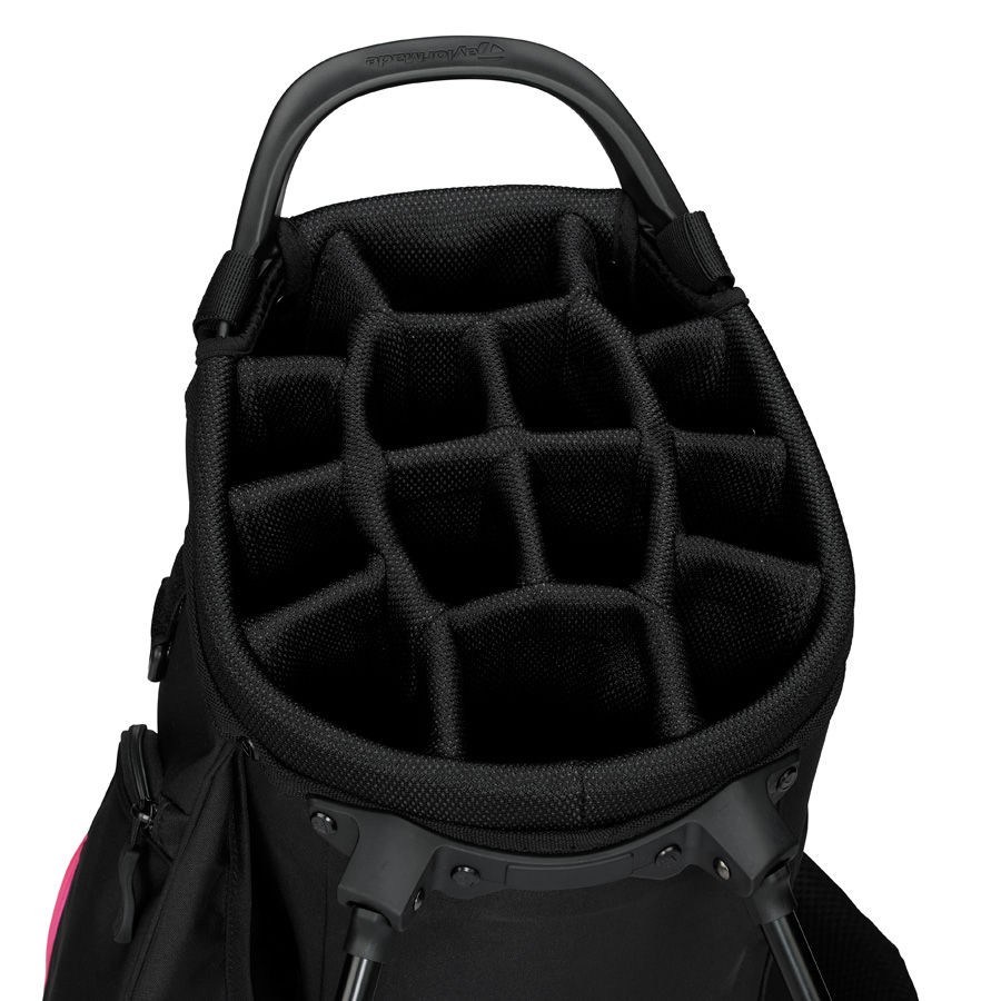 TaylorMade Flextech Crossover Standbag, schwarz/grau/neonrosa