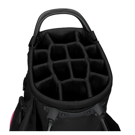 TaylorMade Flextech Crossover Standbag, schwarz/grau/neonrosa