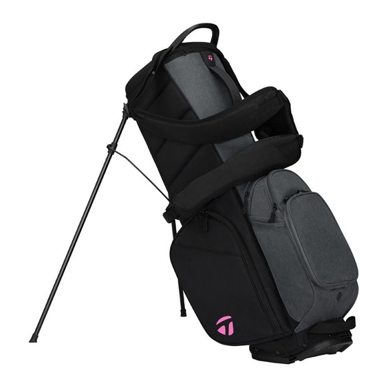 TaylorMade Flextech Crossover Standbag, schwarz/grau/neonrosa