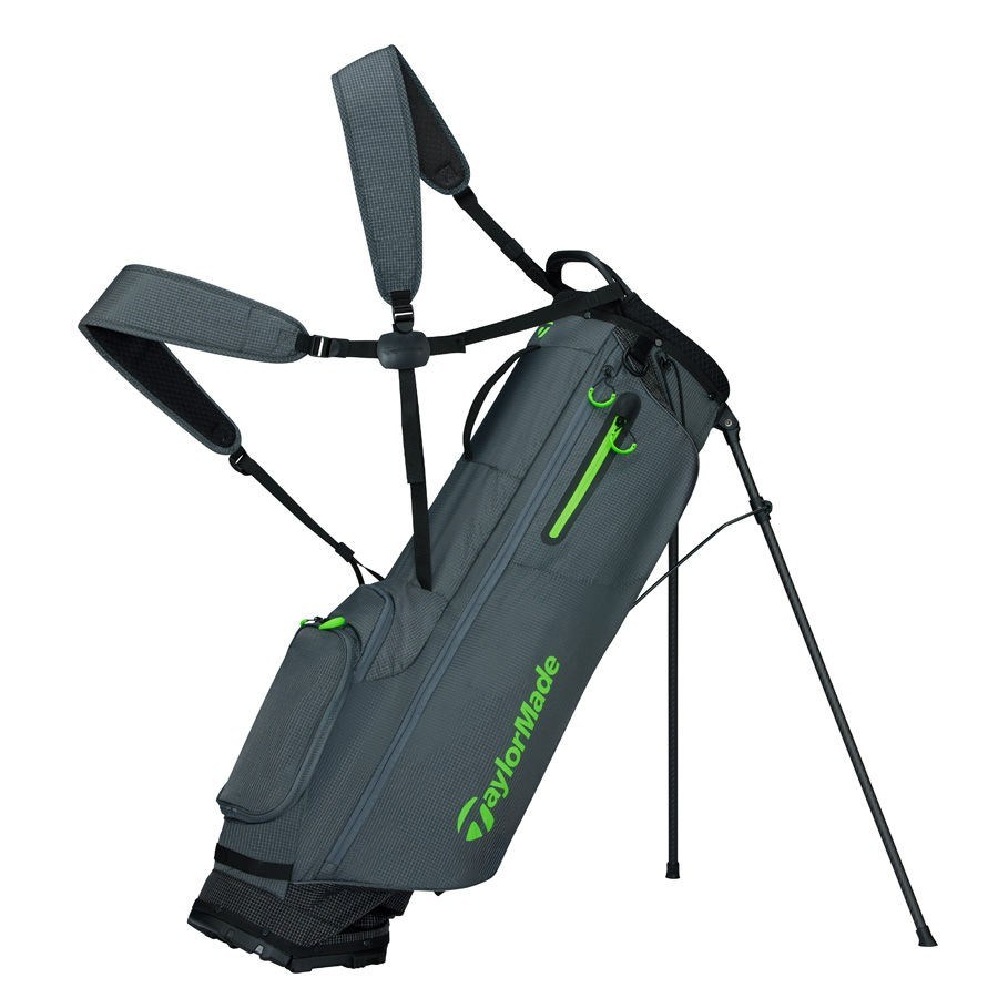 TaylorMade FlexTech Super Lite Standbag, grau/neongrün