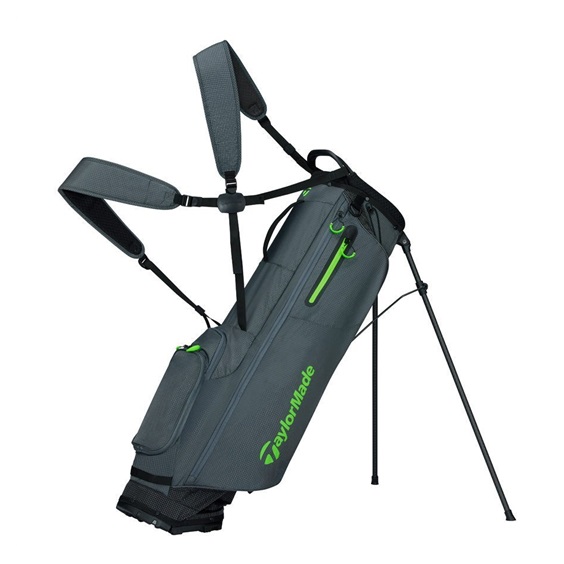 TaylorMade FlexTech Super Lite Standbag, grau/neongrün