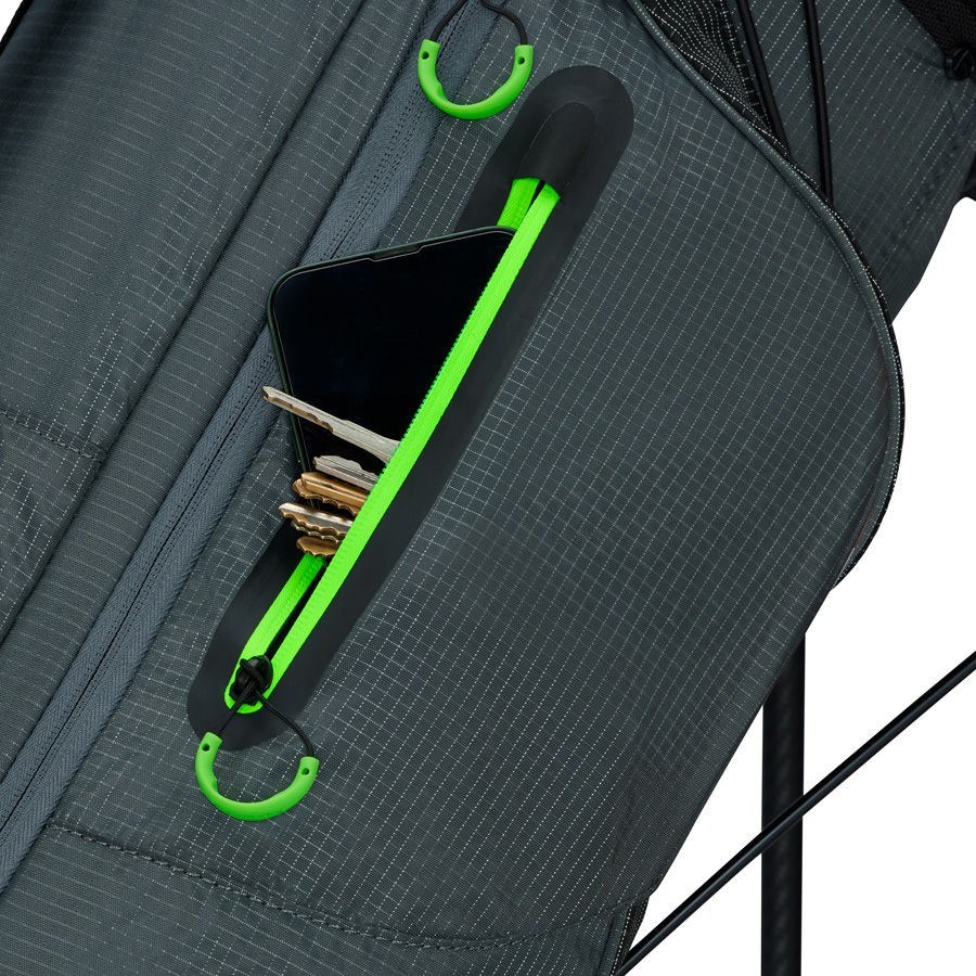 TaylorMade FlexTech Super Lite Standbag, grau/neongrün