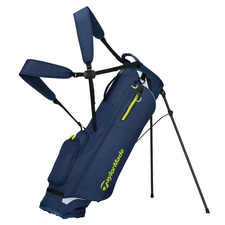 TaylorMade FlexTech Super Lite Standbag, dunkeblau/weiss/neonlimettengrün