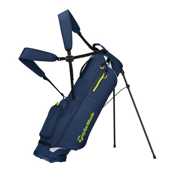 TaylorMade FlexTech Super Lite Standbag, dunkeblau/weiss/neonlimettengrün