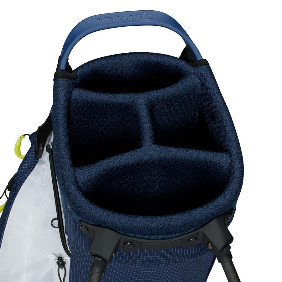 TaylorMade FlexTech Super Lite Standbag, dunkeblau/weiss/neonlimettengrün