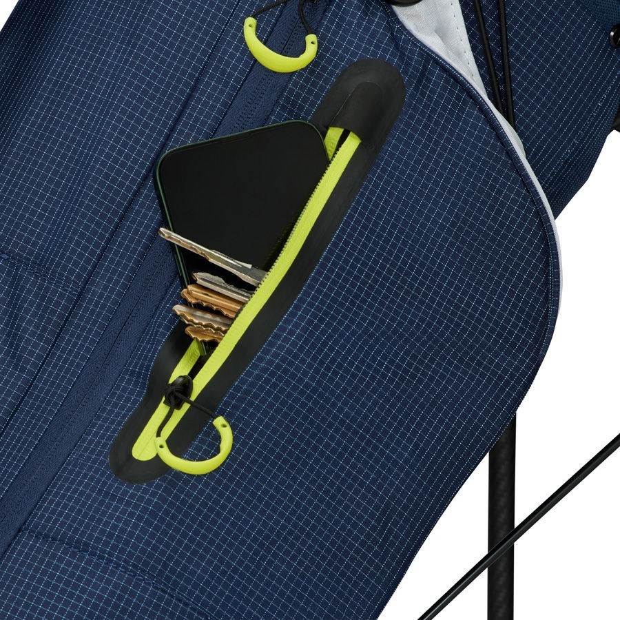 TaylorMade FlexTech Super Lite Standbag, dunkeblau/weiss/neonlimettengrün