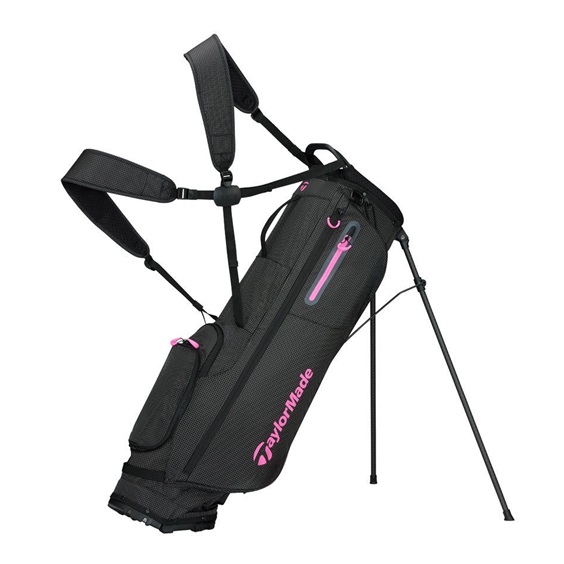 TaylorMade FlexTech Super Lite Standbag, schwarz/neonrosa