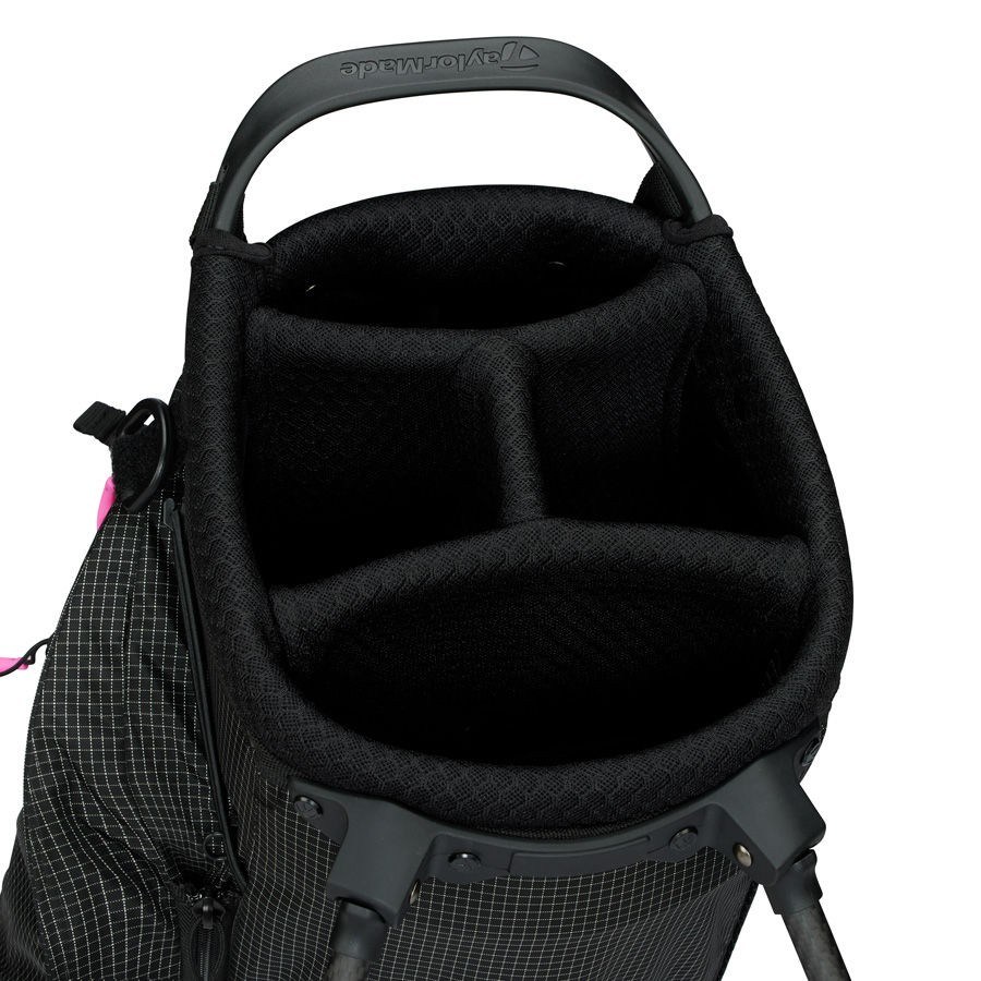 TaylorMade FlexTech Super Lite Standbag, schwarz/neonrosa