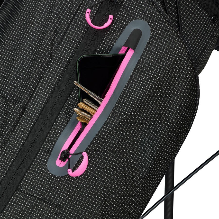 TaylorMade FlexTech Super Lite Standbag, schwarz/neonrosa