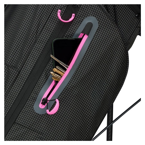 TaylorMade FlexTech Super Lite Standbag, schwarz/neonrosa