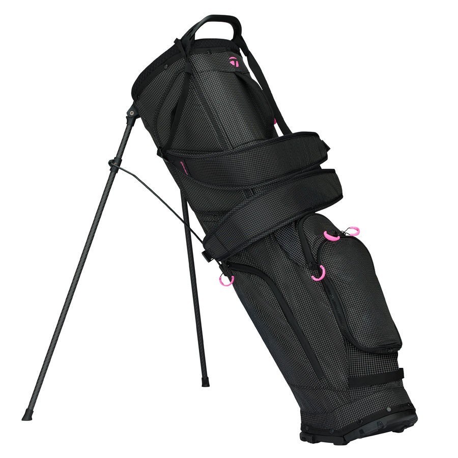 TaylorMade FlexTech Super Lite Standbag, schwarz/neonrosa