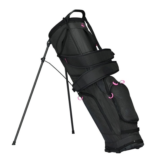 TaylorMade FlexTech Super Lite Standbag, schwarz/neonrosa