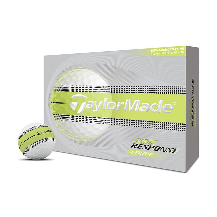 TaylorMade Tour Response Stripe Neon Yellow Golfbälle