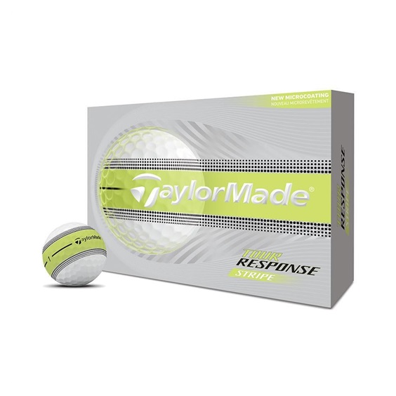 TaylorMade Tour Response Stripe Neon Yellow Golfbälle