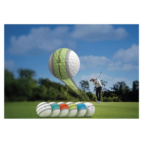 TaylorMade Tour Response Stripe Neon Yellow Golfbälle
