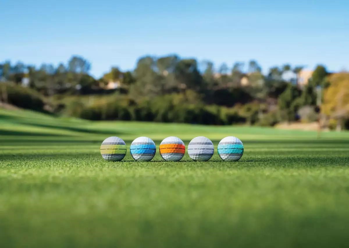 TaylorMade Tour Response Stripe Golfbälle, neon multi