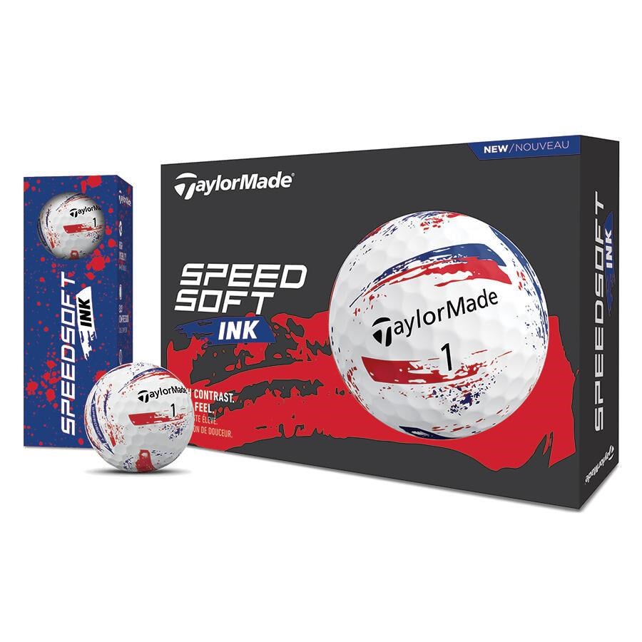 TaylorMade SpeedSoft Ink Blue/Red Golfbälle