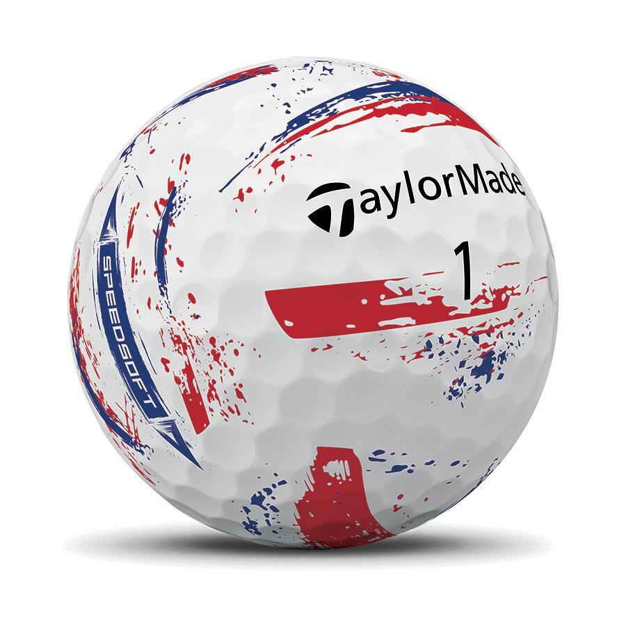 TaylorMade SpeedSoft Ink Blue/Red Golfbälle