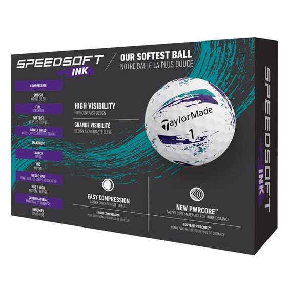 TaylorMade SpeedSoft Ink Golfbälle