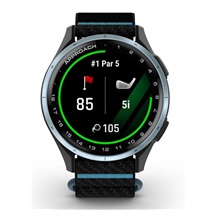 Garmin Approach J1 Kinder-Golf-Smartwatch,schwarz/azurblau aluminium
