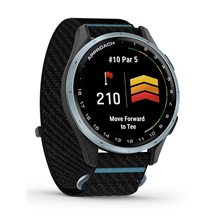 Garmin Approach J1 Kinder-Golf-Smartwatch,schwarz/azurblau aluminium