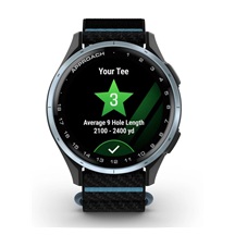 Garmin Approach J1 Kinder-Golf-Smartwatch,schwarz/azurblau aluminium