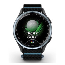 Garmin Approach J1 Kinder-Golf-Smartwatch,schwarz/azurblau aluminium