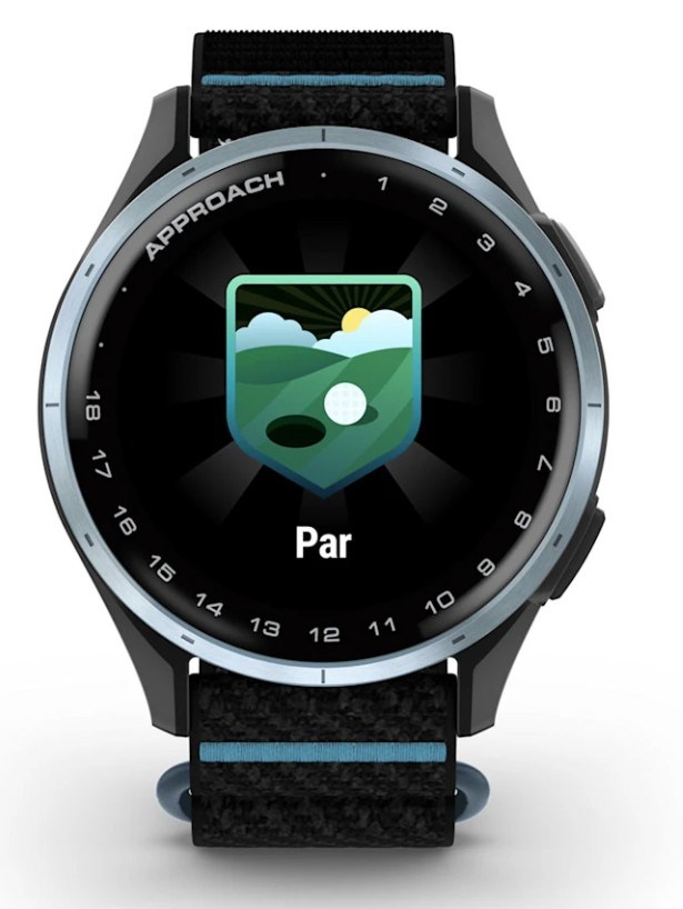 Garmin Approach J1 Kinder-Golf-Smartwatch,schwarz/azurblau aluminium
