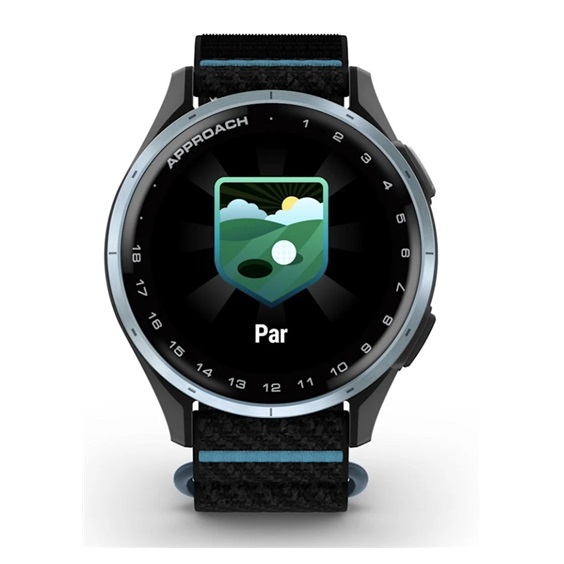 Garmin Approach J1 Kinder-Golf-Smartwatch,schwarz/azurblau aluminium